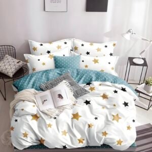 Комплект ЗВЕЗДА от 7 части с 2 горни плика, 100% памучен сатен 220*240 без ластик
