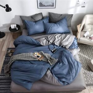 Комплект ЛЕНИ от 7 части, с два горни плика 100% памучен сатен 220*240 без ластик